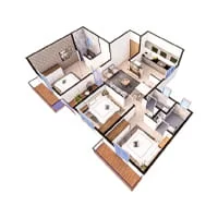 Clone Tiara Moshi 3 BHK Floor Plan Image